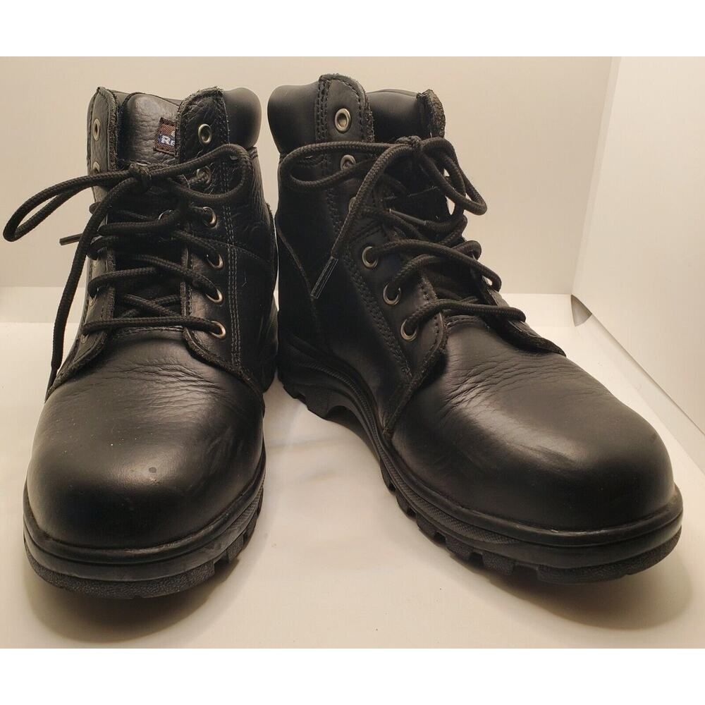 Skechers Mens Work Boot Steel Toe Black Size 7.5 Wide Slip & Oil Resistant 7.5W